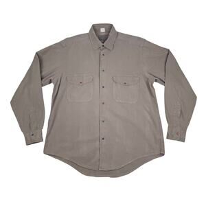 Tempo Libero Moreno Martini Taupe Cotton Shirt Made in Italy Utility Western L